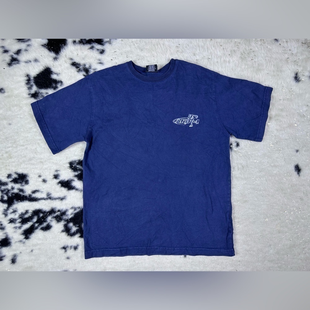 And1 Youth Boy’s Navy Blue Vintage Graphic Tee Shirt Size Large 14/16